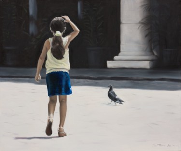 Peinture intitulée "Jeux d'enfant" par Jean-Pierre André Leclercq, Œuvre d'art originale, Huile Monté sur Châssis en bois