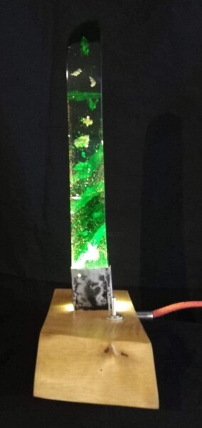 Design intitulée "Tourmaline" par Michel Guerry (M ATOM), Œuvre d'art originale, Luminaire