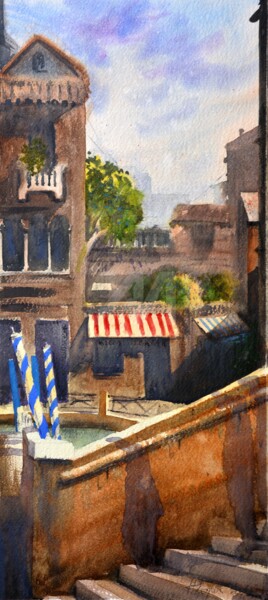 Painting titled "Silent Tone Of Veni…" by Nenad Kojić, Original Artwork, Watercolor