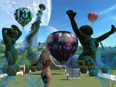 Digital Arts titled "Topiary World" by Rikkihop, Original Artwork, 3D Modeling