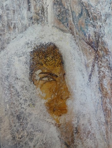 Peinture intitulée "L'hiver" par Elfi, Œuvre d'art originale, Pigments