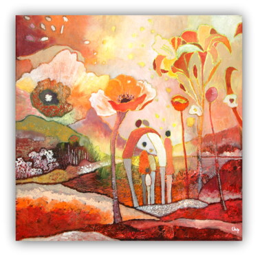 Peinture intitulée "Contemplation" par Claire Biette, Œuvre d'art originale, Acrylique Monté sur Châssis en bois