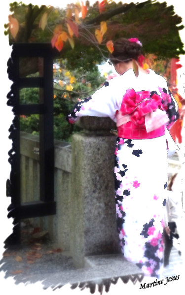 Digital Arts titled "Jeune Dame Japonais…" by Jamy Delpias, Original Artwork, Digital Painting