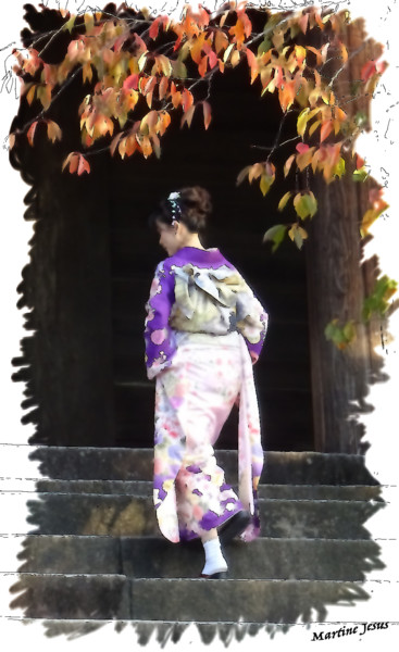 Digital Arts titled "Jeune Dame Japonais…" by Jamy Delpias, Original Artwork, Digital Painting