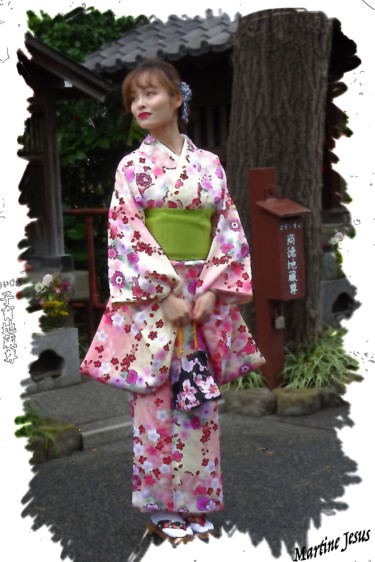Digital Arts titled "Jeune Dame Japonais…" by Jamy Delpias, Original Artwork, Digital Painting