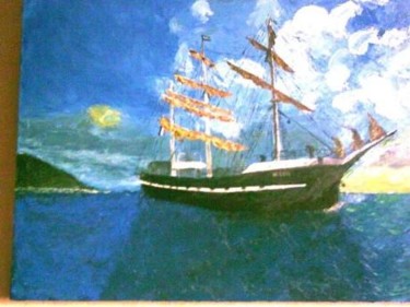 Peinture intitulée "le belem" par François Peyrout, Œuvre d'art originale