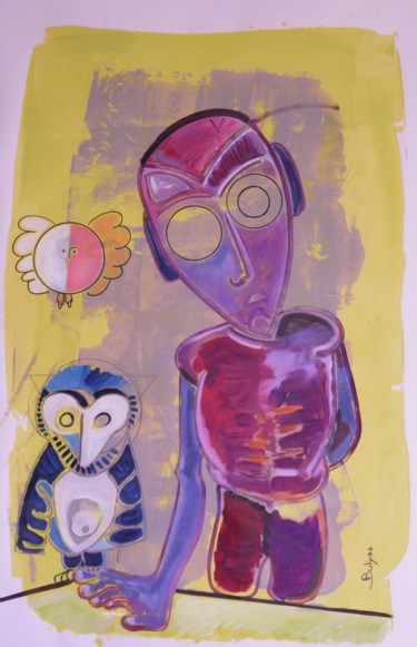 Dessin intitulée "Galactic Contrôl" par Marc Bulyss, Œuvre d'art originale, Acrylique