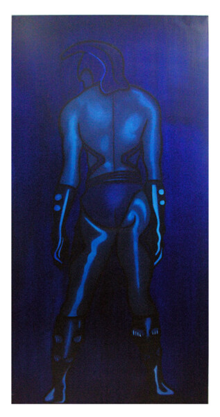Ζωγραφική με τίτλο "Bleu N°20 - IDENA F…" από Fabrice Vandevelde (Mr.Bleu), Αυθεντικά έργα τέχνης, Λάδι
