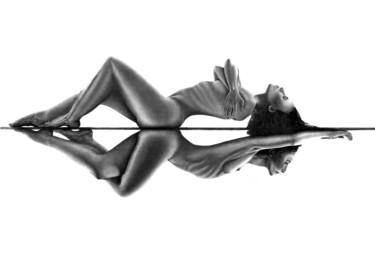 Tekening getiteld "No Reflection" door Paul Stowe, Origineel Kunstwerk, Grafiet