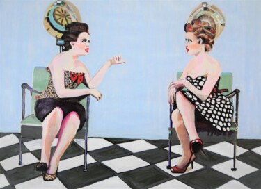 绘画 标题为“Vintage Girls ” 由Alexandra Djokic, 原创艺术品, 丙烯