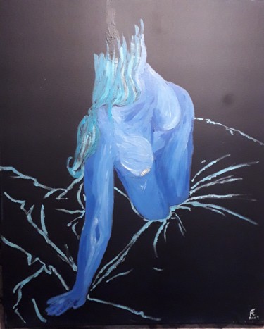 Peinture intitulée "mary1" par Fabien Lheuillier, Œuvre d'art originale, Acrylique