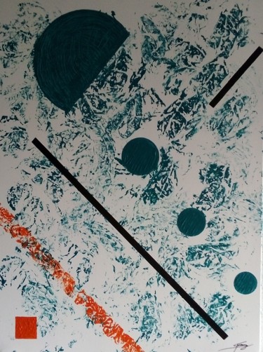 Painting titled "Cub 11" by Stephane Fresny, Original Artwork, Acrylic