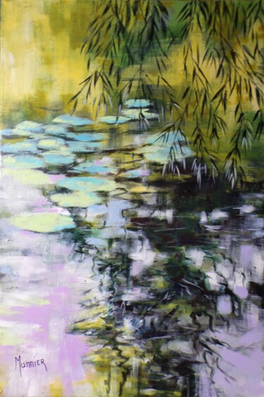 Peinture intitulée "Esprit d'eau" par Cathy Monnier, Œuvre d'art originale, Acrylique Monté sur Châssis en bois