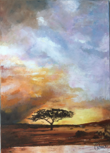 Painting titled "VENT DE SABLE #arti…" by Dominique Creuzet, Original Artwork, Oil
