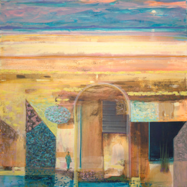 Peinture intitulée "Alors que je descen…" par Francois Pagé, Œuvre d'art originale, Huile