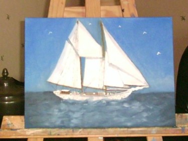 Peinture intitulée "voilier 2" par François Peyrout, Œuvre d'art originale