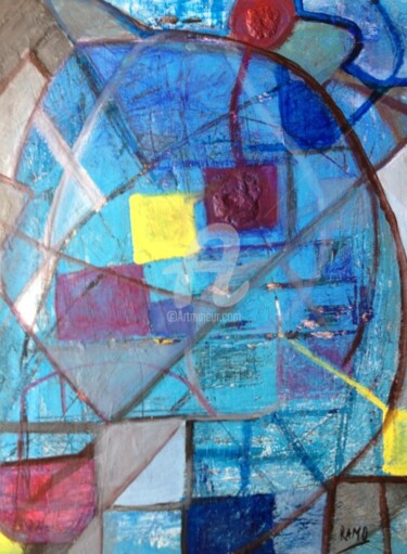 Peinture intitulée "Frénésie" par Ramo Benchallal, Œuvre d'art originale, Huile Monté sur Châssis en bois