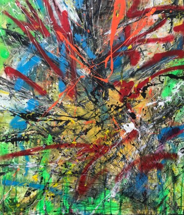 Malerei mit dem Titel "Energies positives" von Aurélien Farlet, Original-Kunstwerk, Acryl
