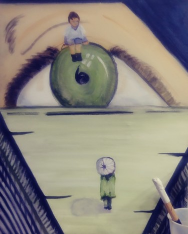 Painting titled "Eye" by Dan Flanagan, Original Artwork, Acrylic