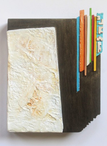 Sculpture titled "Revival 2 - Cecilia" by Jenny Hee, Original Artwork, Concrete Mounted on Wood Panel
