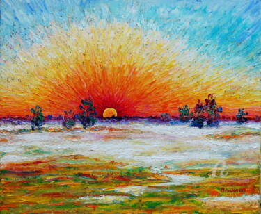 Картина под названием "Утреннее сияние" - Alexander Breskin, Подлинное произведение искусства, Масло