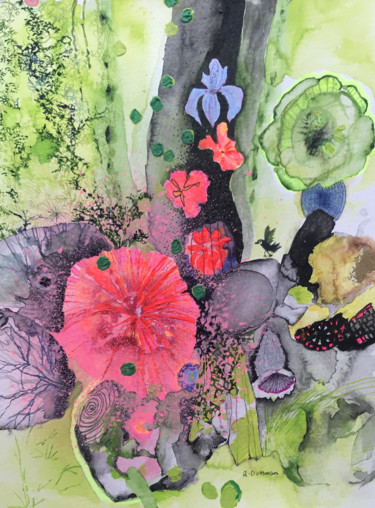 Peinture intitulée "GUBBY LANE" par Rebecca De Figueiredo, Œuvre d'art originale, Acrylique