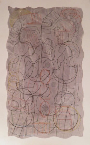 Dessin intitulée "Pensée Stradivarius" par Marc Bulyss, Œuvre d'art originale, Encre