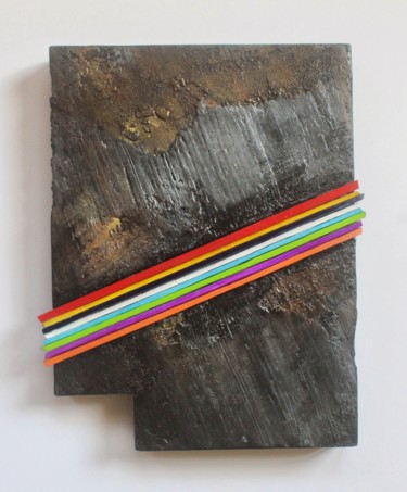 Sculpture titled "Revival 1" by Jenny Hee, Original Artwork, Concrete Mounted on Wood Panel