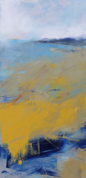 Peinture intitulée "Ici et ailleurs 19-…" par Eva Gohier, Œuvre d'art originale, Huile