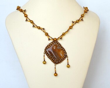 Design intitulée "Autumn garden neckl…" par Irena Zelickman, Œuvre d'art originale, Bijoux