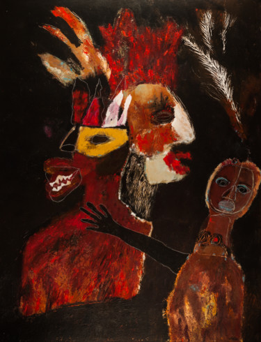 Painting titled "Chacun ses légendes" by Véronique Attia, Original Artwork, Acrylic