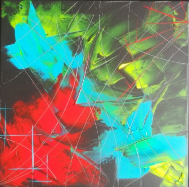 Peinture intitulée "Le bouquet" par Trä  Abstract Painting, Œuvre d'art originale, Acrylique