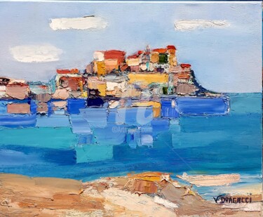 Painting titled "Citadelle" by Valerie Dragacci, Original Artwork, Oil