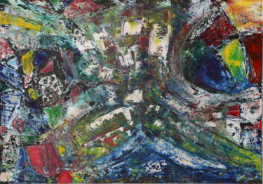 Ζωγραφική με τίτλο "Abstract wall art L…" από Lora Pavlova, Αυθεντικά έργα τέχνης, Λάδι