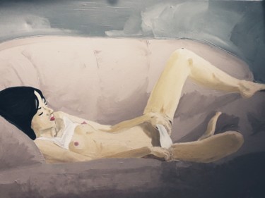 Peinture intitulée "detente" par Fabien Lheuillier, Œuvre d'art originale, Huile