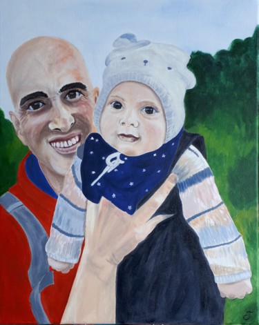 Peinture intitulée "le bonheur d'être p…" par Chris Texier, Œuvre d'art originale, Huile