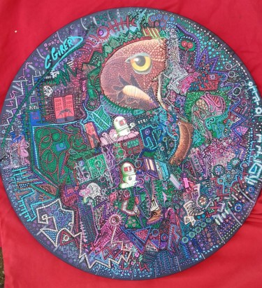 Peinture intitulée "comme un oiseau" par Girerd Christophe, Œuvre d'art originale, Acrylique