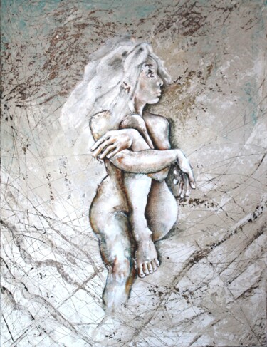 Peinture intitulée "CANNELLE" par Paule-Andree Maraval, Œuvre d'art originale, Huile Monté sur Châssis en bois