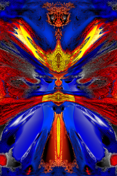 Arts numériques intitulée "Envol du Phoenix" par Pascal Moulin, Œuvre d'art originale, Travail numérique 2D