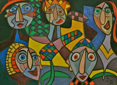 Peinture intitulée "Dialogue  de  Sourds" par Jacques Desvaux (JD), Œuvre d'art originale, Acrylique