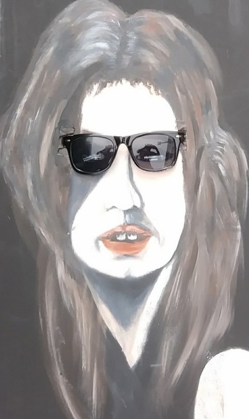 Painting titled "Portrait of girl. W…" by Dan Flanagan, Original Artwork, Acrylic