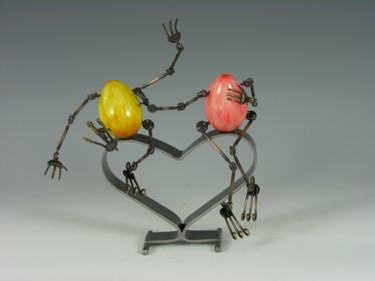 Scultura intitolato "Eggtion Figures - Y…" da Tomoaki Orikasa, Opera d'arte originale, Plastica