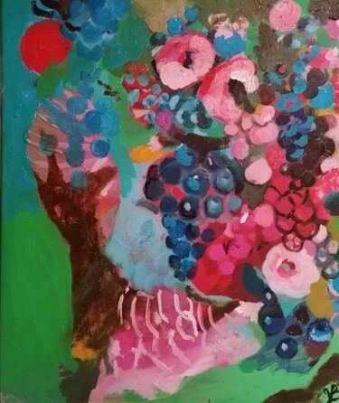 Peinture intitulée "La vigne" par Valérie Blum (Valery), Œuvre d'art originale, Acrylique Monté sur Châssis en bois