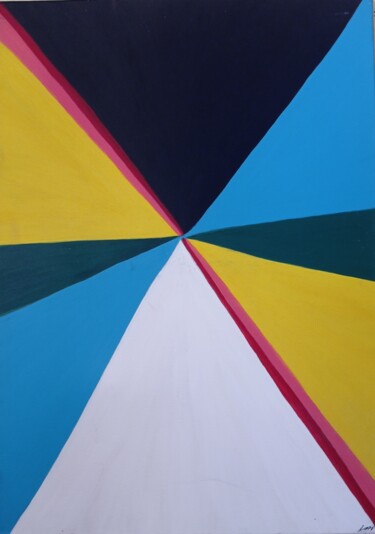 Painting titled "L arc en ciel est d…" by Nadia Espi, Original Artwork, Acrylic