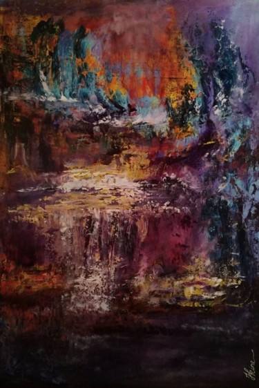 Peinture intitulée "Féérie" par Hkine, Œuvre d'art originale, Acrylique