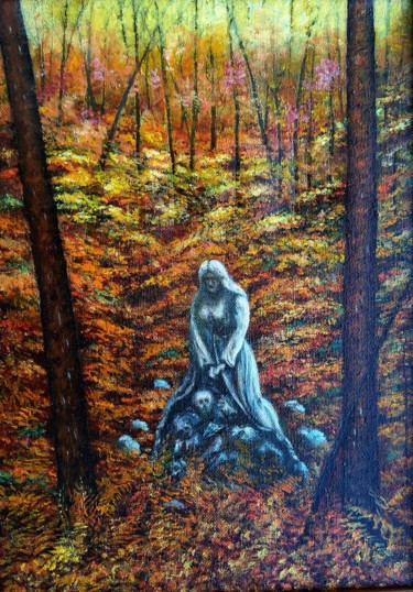 Painting titled "The Memory. Память" by Vladimir Abaimov, Original Artwork, Oil