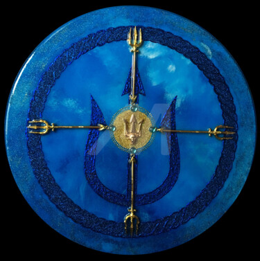 Peinture intitulée "De Shiva, Poséidon…" par Mona Bessaa, Œuvre d'art originale, Acrylique