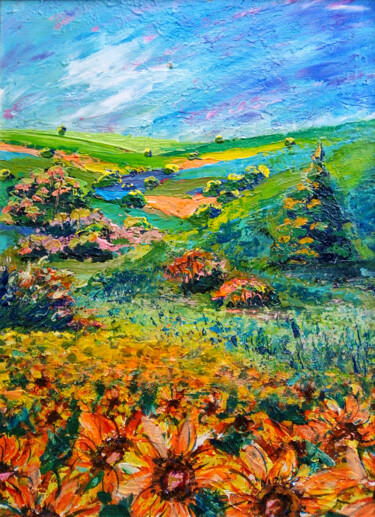 Peinture intitulée "Color explosion" par Ksenia Tsyganyuk, Œuvre d'art originale, Acrylique