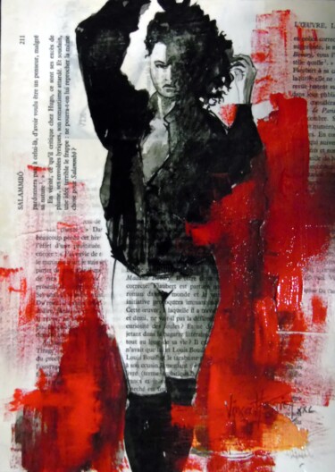 Peinture intitulée "sans rouge" par Vincent Tessier Xxc, Œuvre d'art originale, Encre