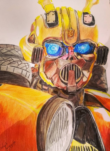 Drawing titled "Bumblebee" by Satwik Sengupta, Original Artwork, Pencil